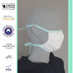 Masque avec liens - DOUBLE épaisseur - 100 % COTON
