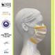 Masque de type chirurgical, en tissu, réutilisable, réglable